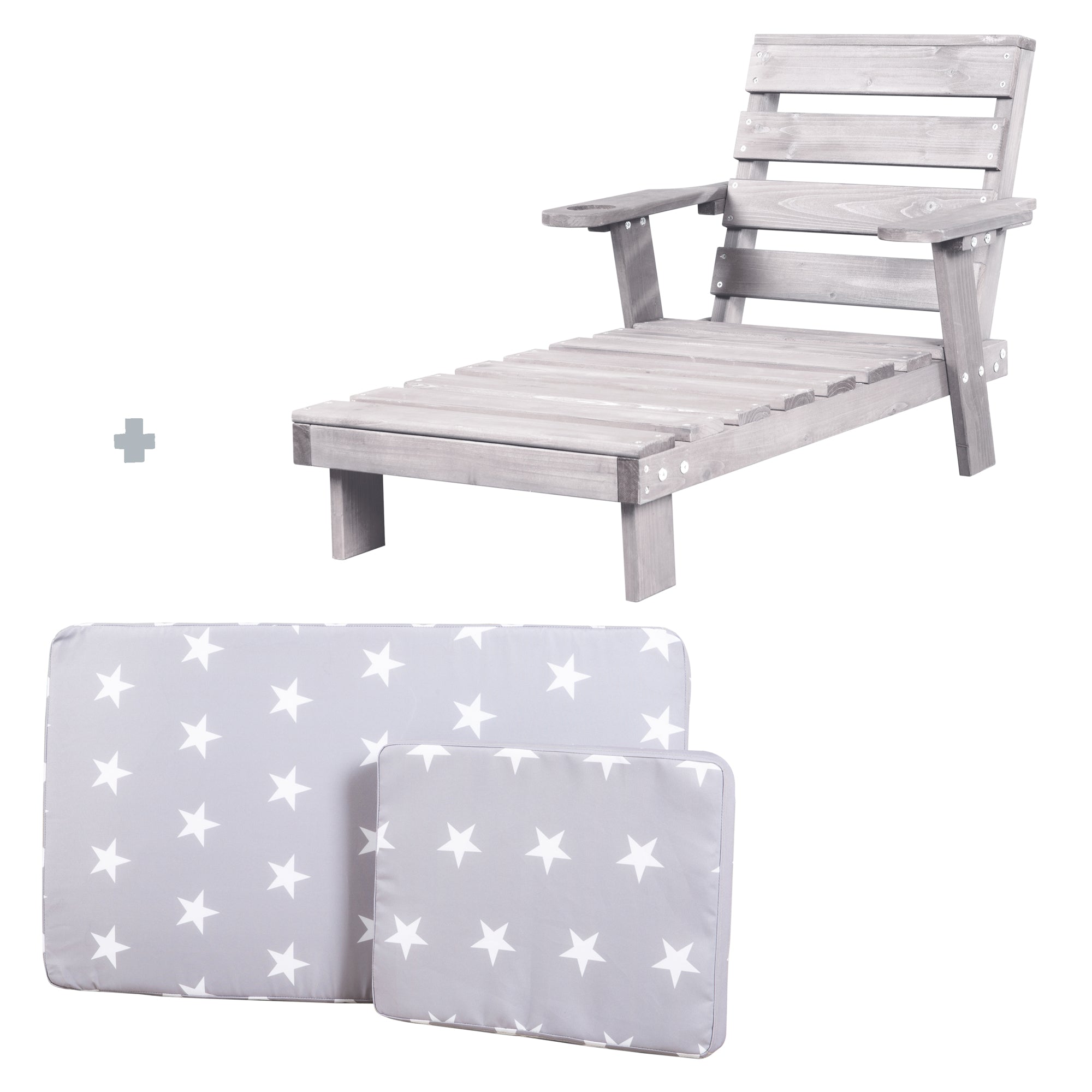 Roba 457008GAV190 Outdoorliege Little Stars grau – Outdoor FSC - Bild 3 Roba 457008GAV190 Outdoorliege Little Stars grau – Outdoor FSC - Produktbild 3