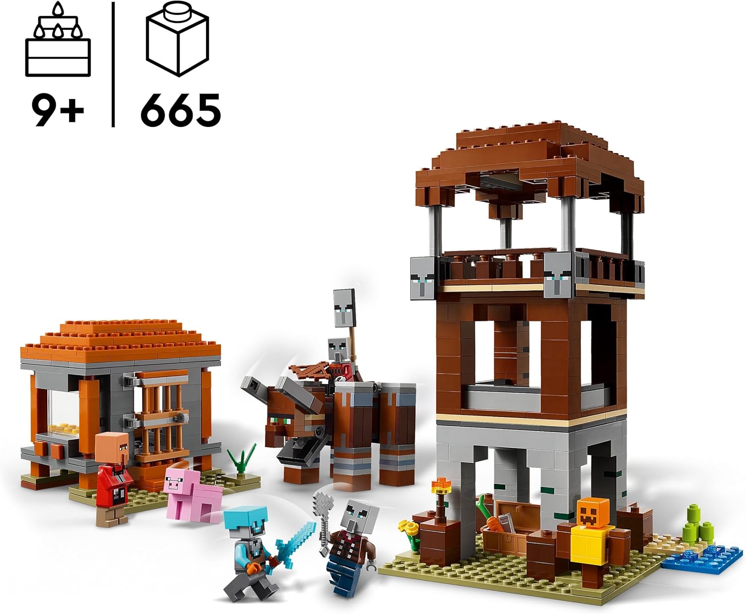 LEGO® Minecraft™ 21278 Ein Verwüster am Plünderer Außenposten Spielzeug