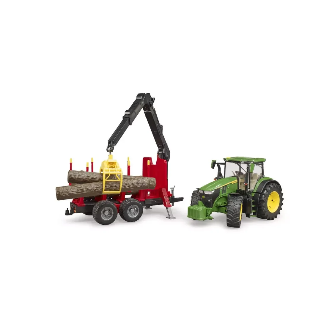 Bruder 03154 John Deere 7R 350 mit Rückeanhänger und 4 Baumstämmen Bruder 03154 John Deere 7R 350 mit Rückeanhänger und 4 Baumstämmen