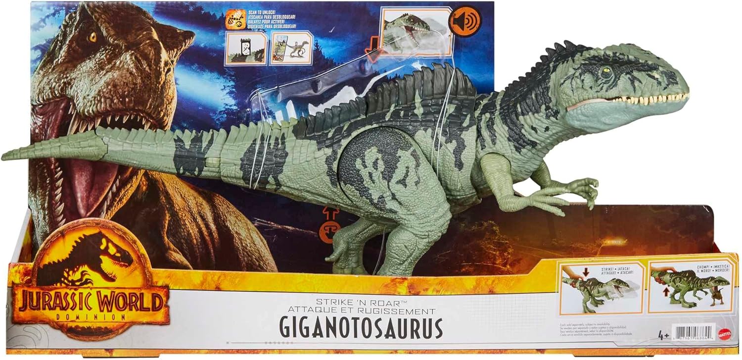 Mattel JURASSIC WORLD Strike 'N Roar Giganotosaurus - GYC94