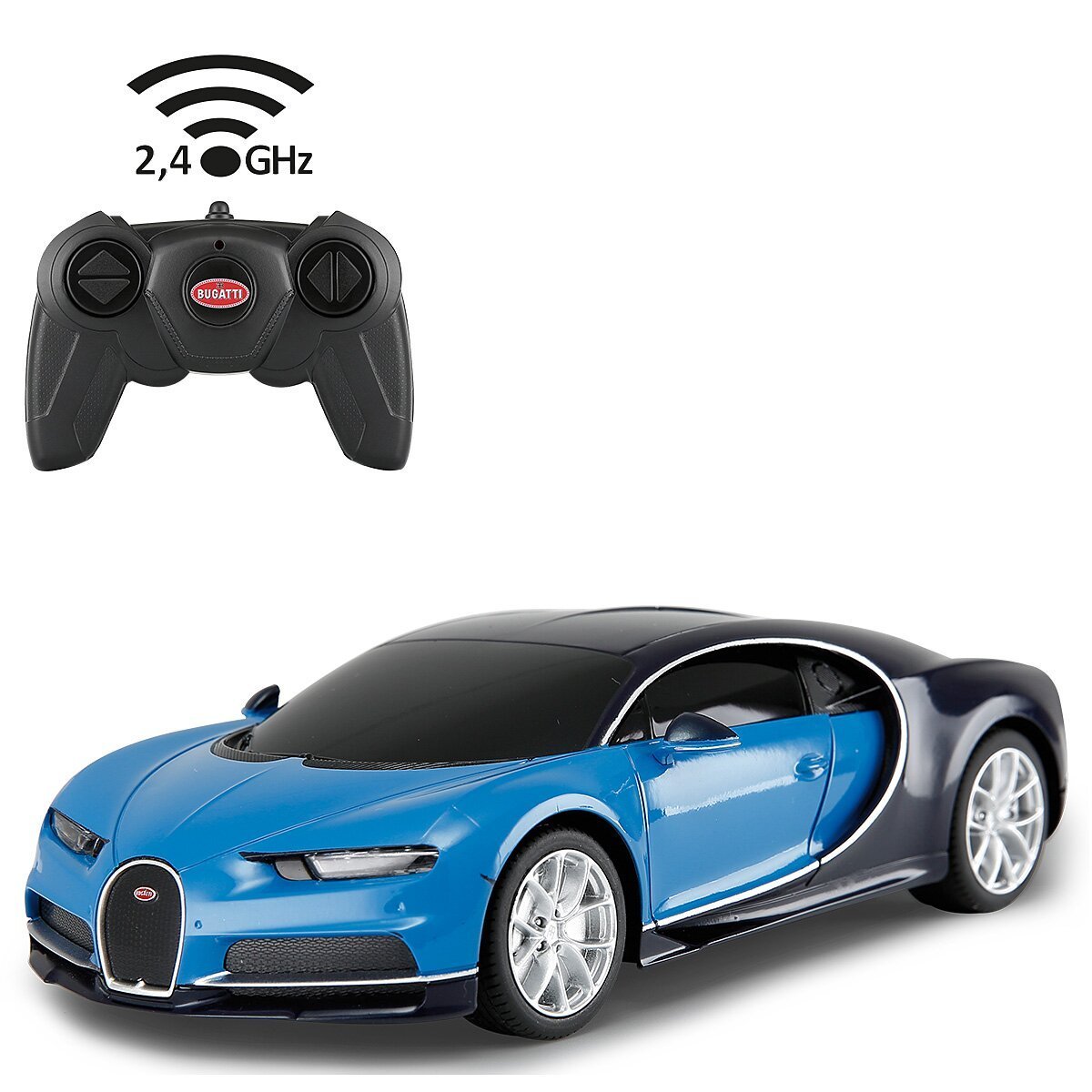 JAMARA Bugatti Chiron 1:24 blau 2,4GHz ab 6 Jahren JAMARA Bugatti Chiron 1:24 blau 2,4GHz ab 6 Jahren
