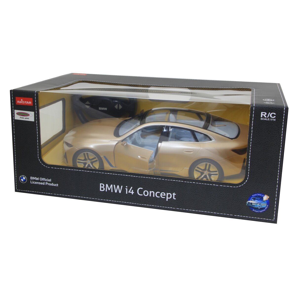 JAMARA BMW i4 Concept 1:14 gold 2,4GHz Tür manuell ab 6 Jahren JAMARA BMW i4 Concept 1:14 gold 2,4GHz Tür manuell ab 6 Jahren