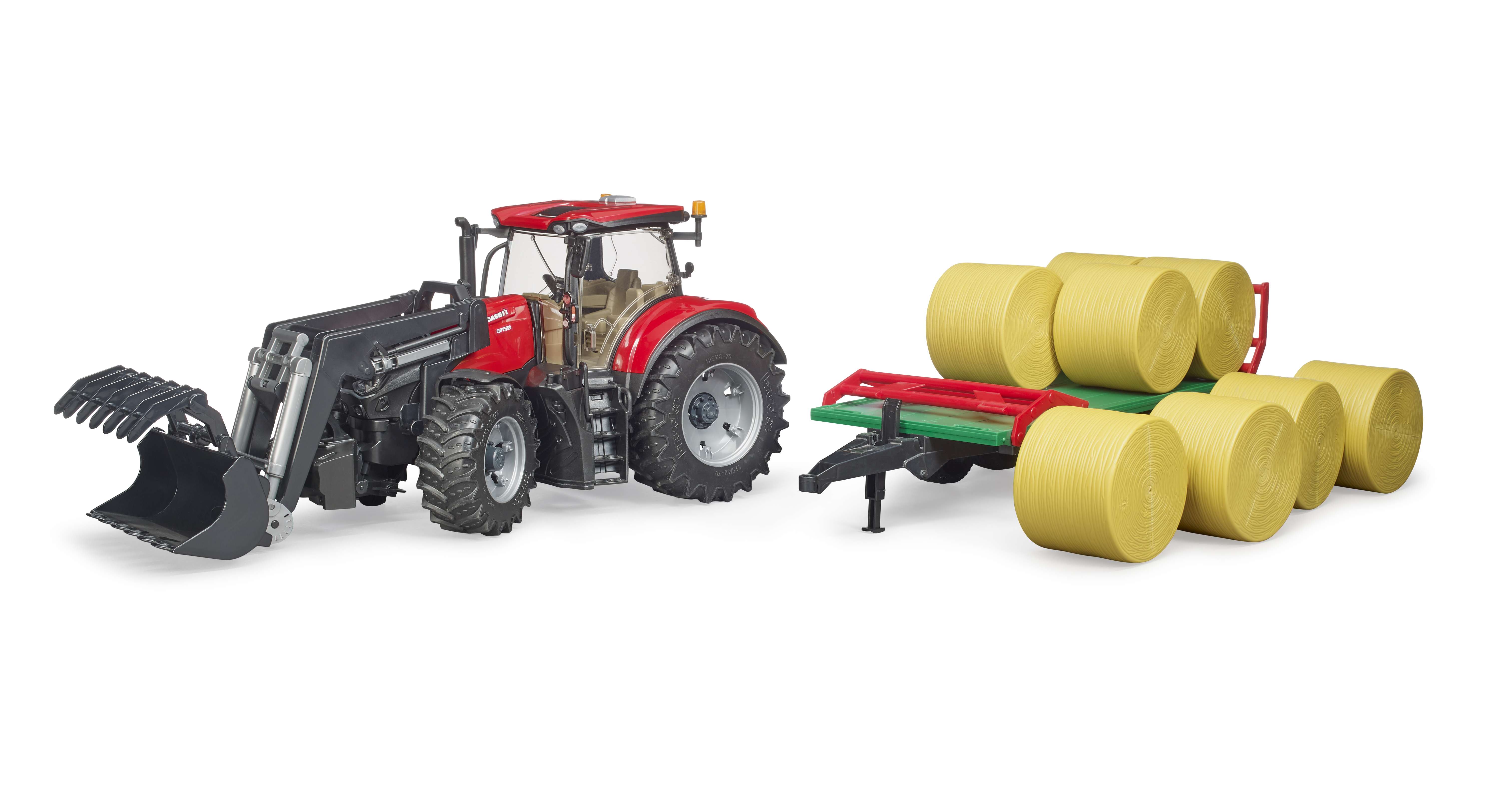 BRUDER 03198 - Case IH Optum 300CVX mit Frontlader und Ballentransportanhänger - Bild 3 BRUDER 03198 - Case IH Optum 300CVX mit Frontlader und Ballentransportanhänger - Bild 3