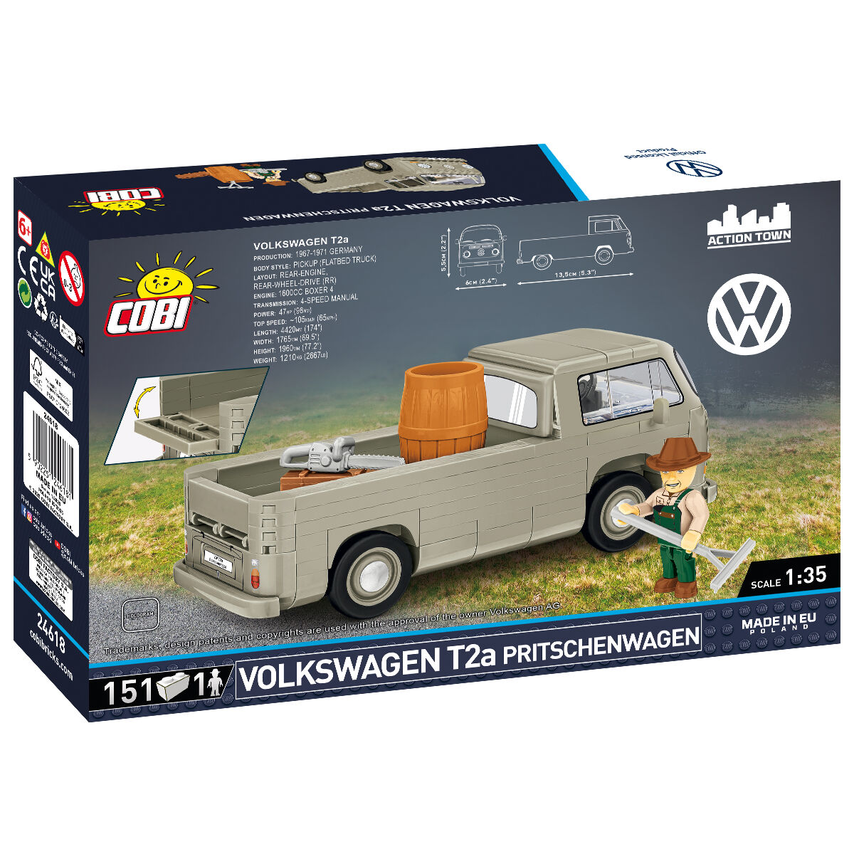 COBI 24618 - VW T2A Pritschenwagen SCALE 1:35 - Bild 2 COBI 24618 - VW T2A Pritschenwagen SCALE 1:35 - Bild 2