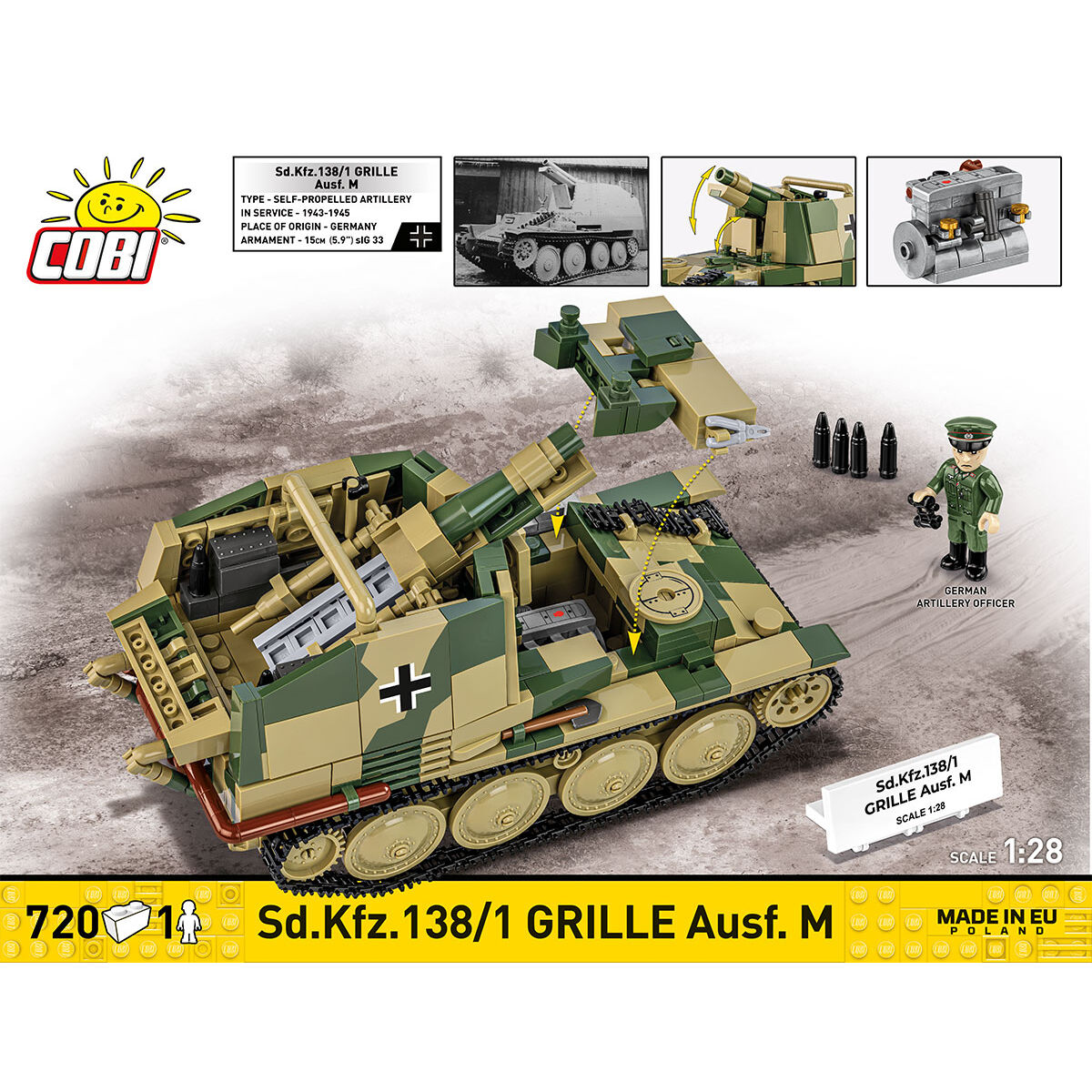 COBI 2665 - SD.KFZ. 138/1 GRILLE AUSF. M - Bild 4 COBI 2665 - SD.KFZ. 138/1 GRILLE AUSF. M - Bild 4