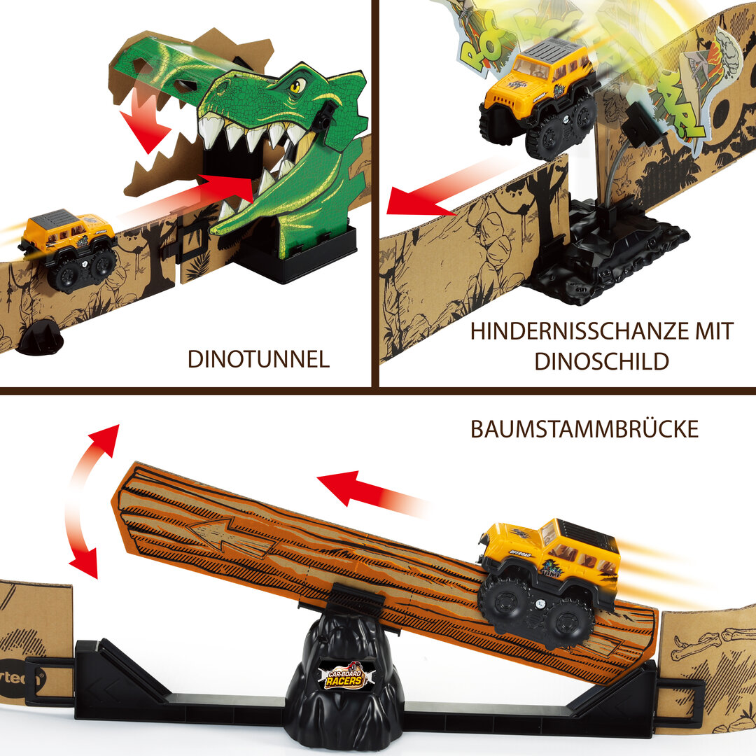 VTech Car-Board Racers - Dino-Adventure Set (80-563304) Maschine, Rad