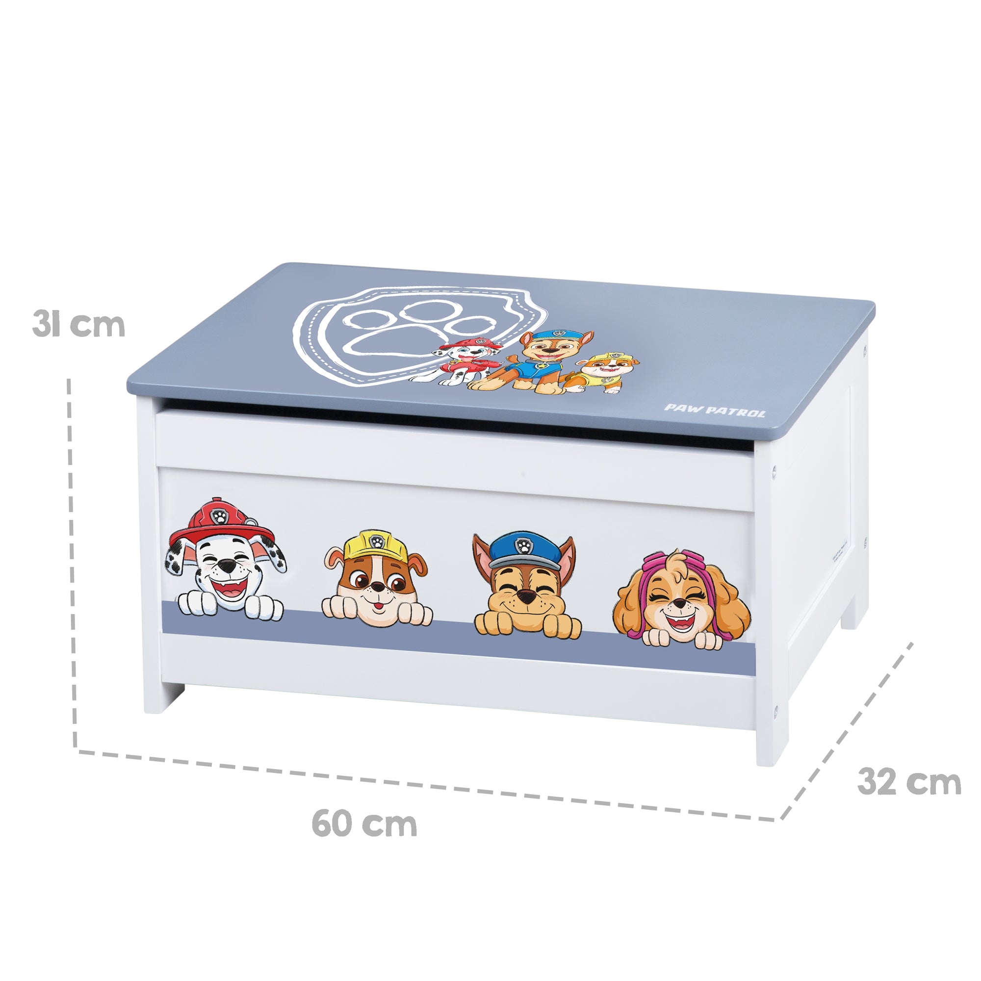 Roba 450518PW1 Spielzeugtruhe Paw Patrol weiß – Spielmöbel - Bild 3 Roba 450518PW1 Spielzeugtruhe Paw Patrol weiß – Spielmöbel - Produktbild 3