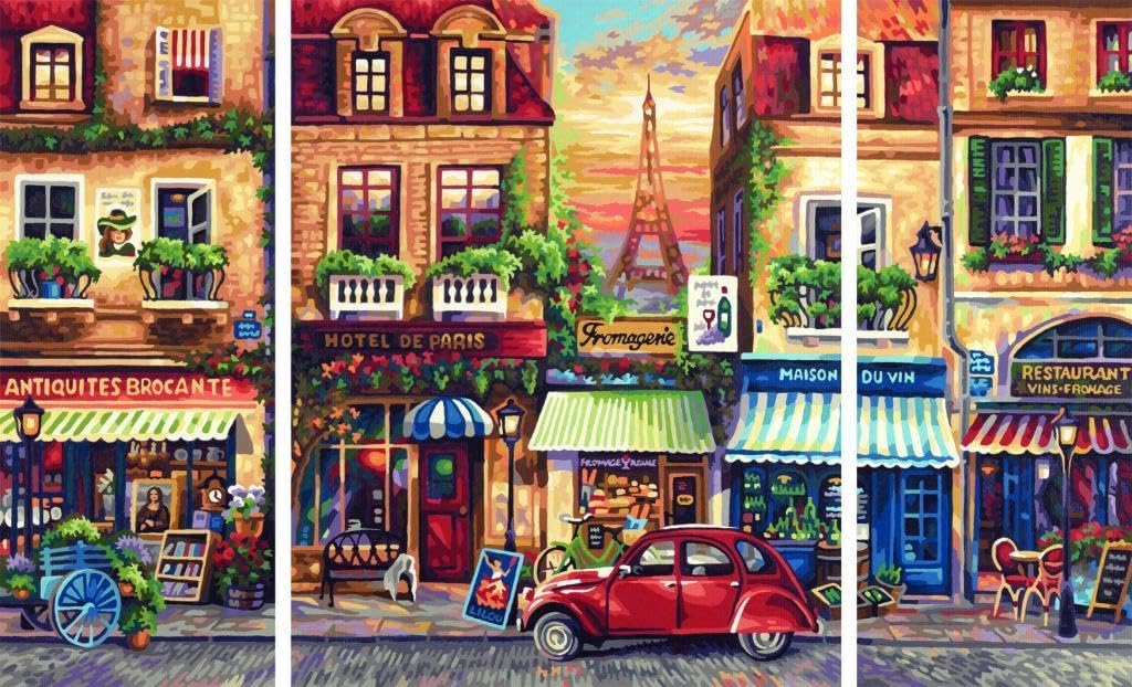Schipper Mnz - Paris Nostalgie - Malen Nach Zahlen Im Nostalgischen Flair 609260626 Nachbarschaft, Stadt, Straße, Städtisch, Lampe