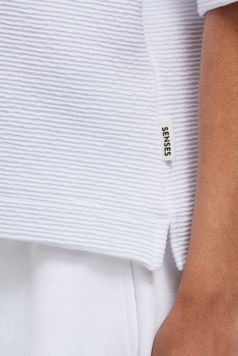 SENSES Strukturiertes Kurzarm-Sweatshirt SO:Y opticwhite