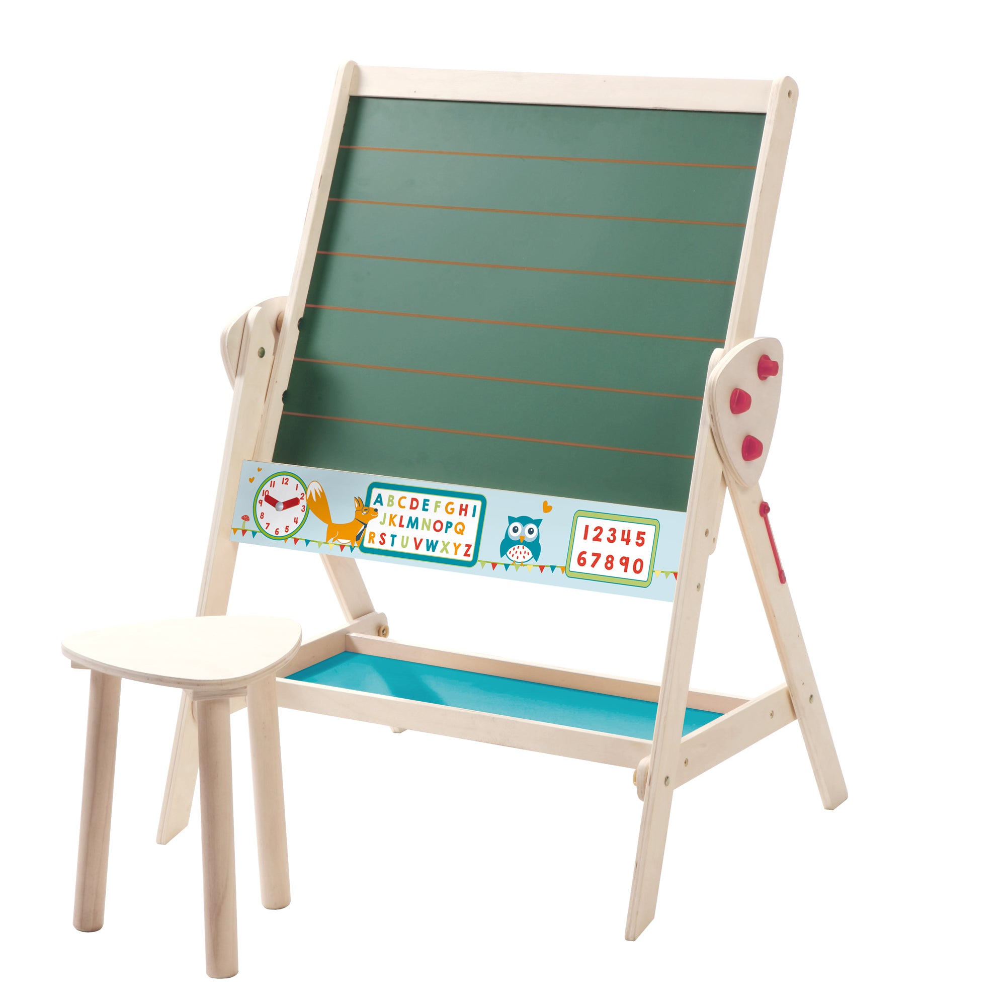 Roba 7015FE Standtafel mit Hocker Fuchs & Eule natur lackiert – Tafeln - Bild 1 Roba 7015FE Standtafel mit Hocker Fuchs & Eule natur lackiert – Tafeln - natur lackiert - Tafeln - Produktbild 1