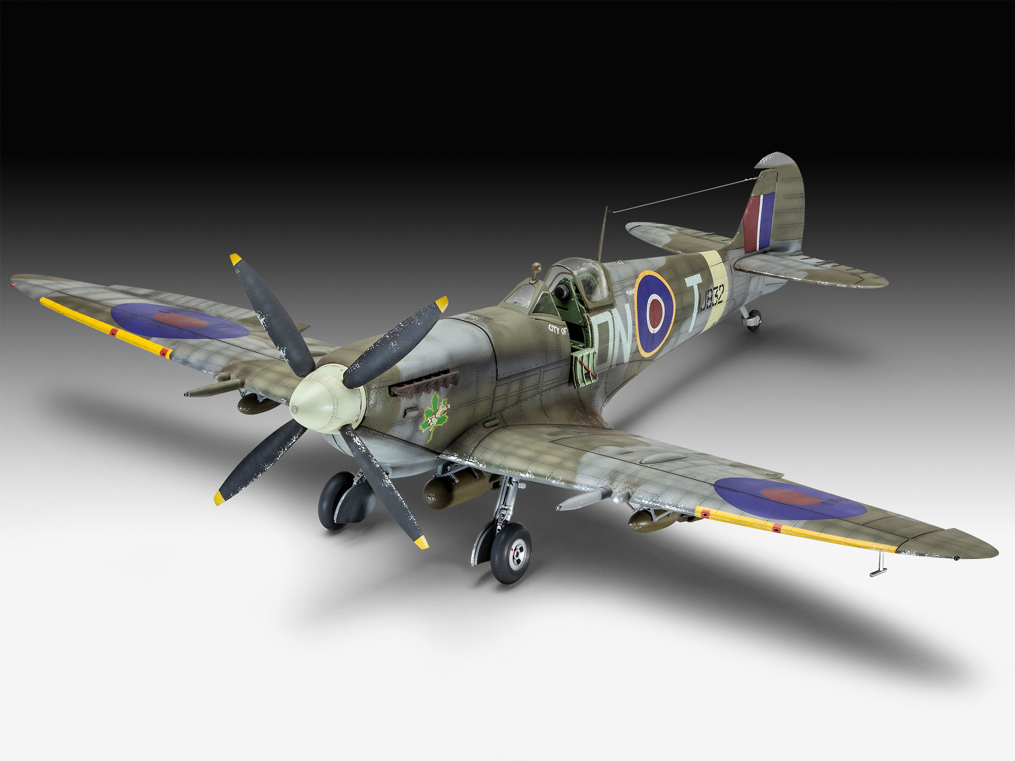 Revell 03927 Supermarine Spitfire Mk.IXC Modellbausatz Flugzeug, Fahrzeug, CAD-Diagramm, Kampfflugzeug
