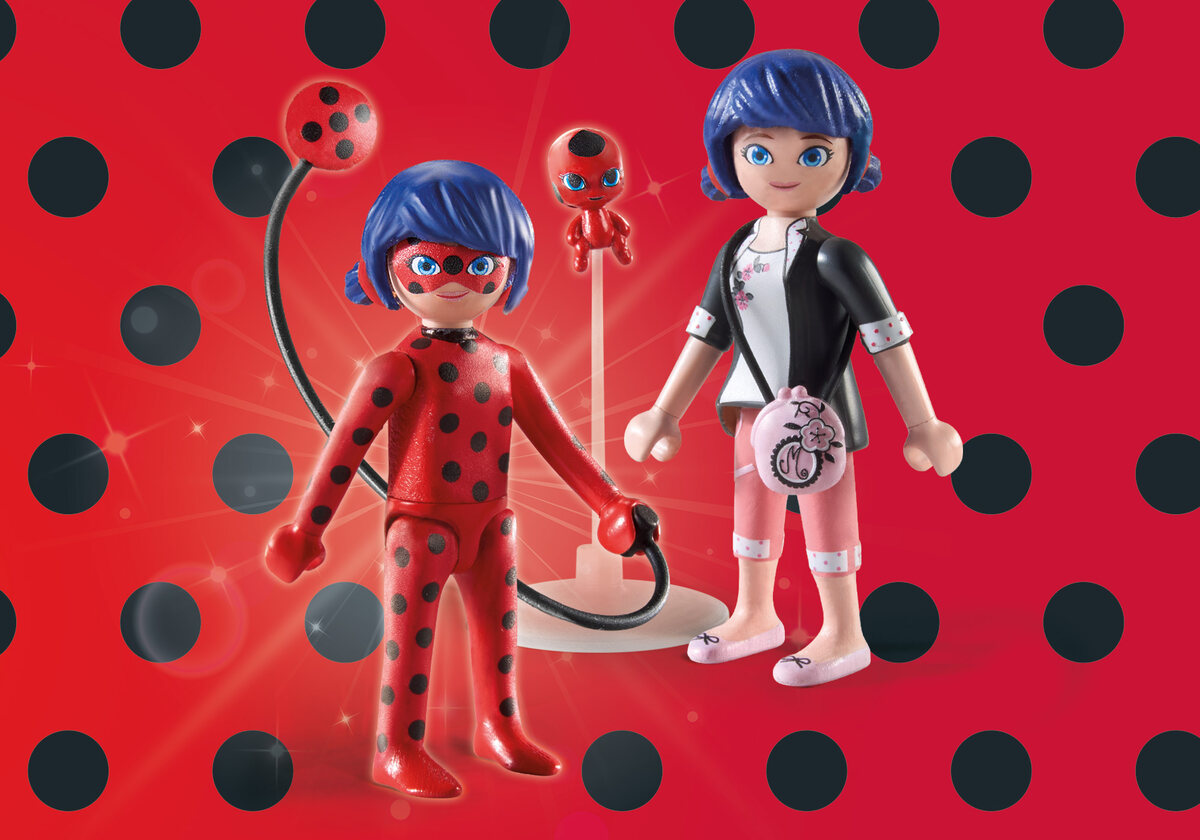 PLAYMOBIL 71336 Miraculous: Marinette & Ladybug Figur, Muster, Person, Gesicht, Puppe