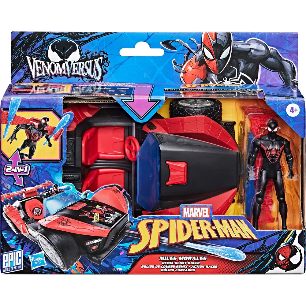 MARVEL Spiderman 10 cm  Venomversus Miles Street Racer
