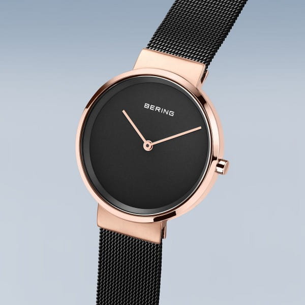 Bering 14531-166 Damenuhr, Milanaise, Schwarz/Rose Bering 14531-166 Damenuhr, Milanaise, Schwarz/Rose