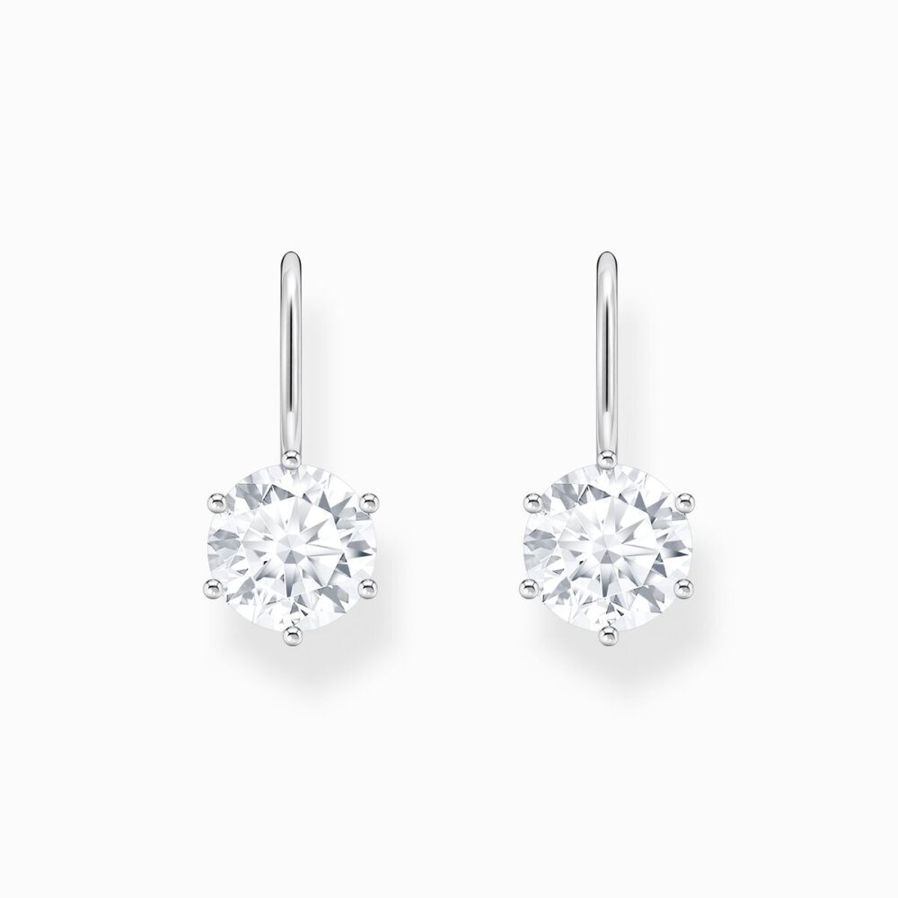 Thomas Sabo Ohrhänger Zirkonia Weiß Silber H2287-051-14 Zubehor, Ohrring, Schmuck, Diamant, Edelstein