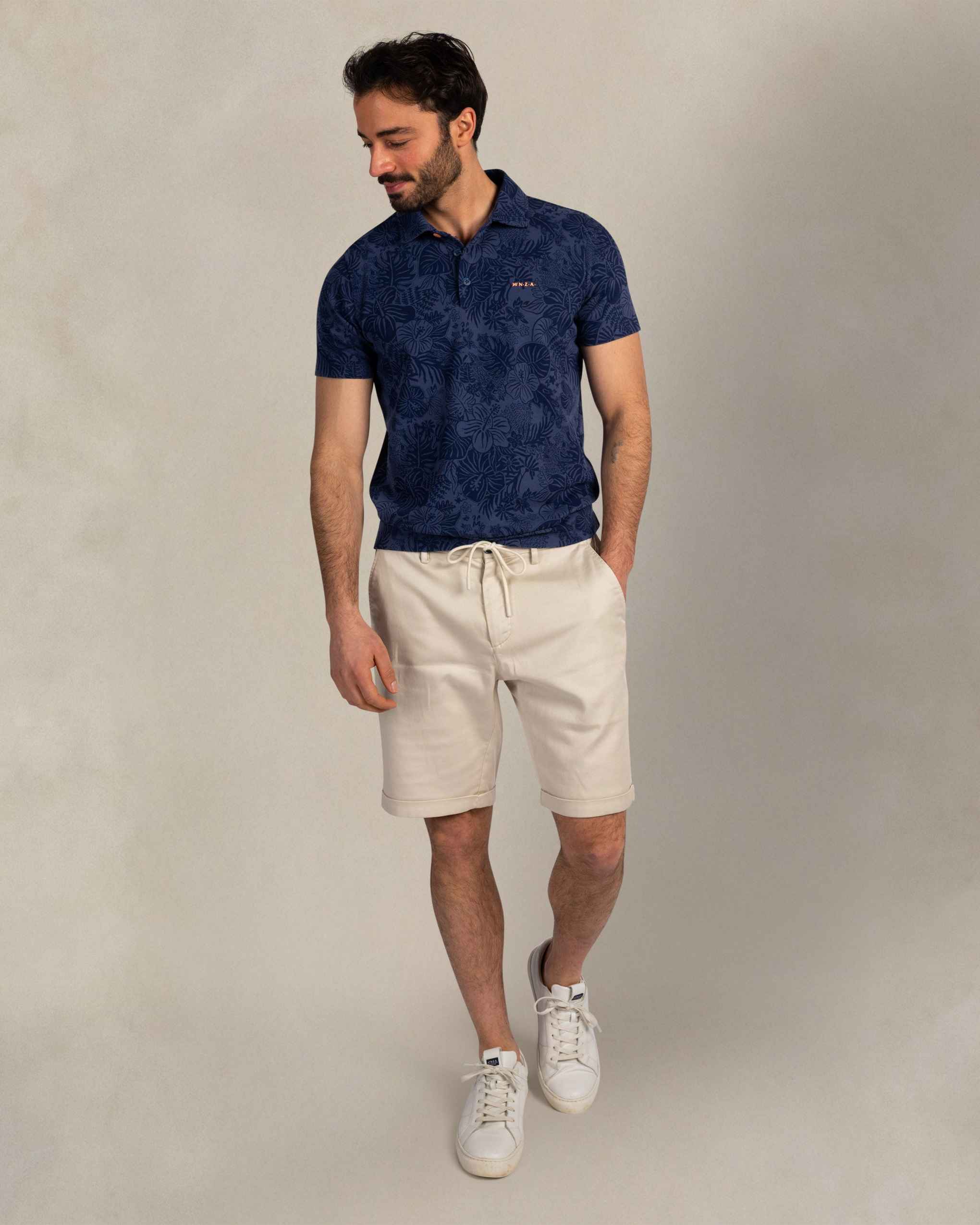 NZA 26CN104NS Poloshirt - Blau / Hawaii - Bild 3 NZA 26CN104NS Poloshirt - Blau / Hawaii - Bild 3