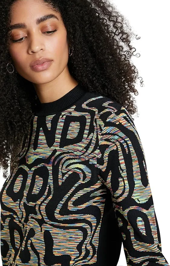 Desigual Damen Pullover „Estrasburgo“ - Schwarz gemustert 21WWJF209019 GR. L Desigual Damen Pullover „Estrasburgo“ - Schwarz gemustert 21WWJF209019 GR. L