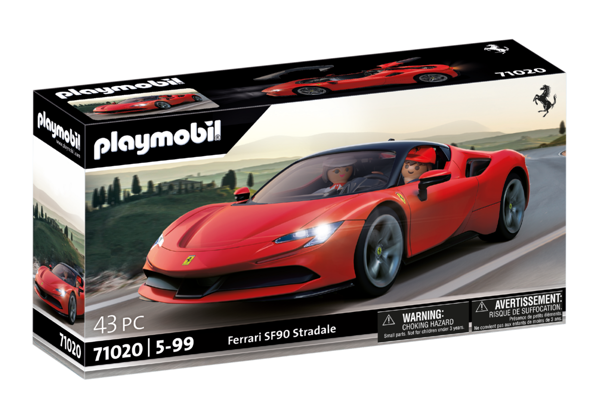 PLAYMOBIL 71020 Ferrari SF90 Stradale PLAYMOBIL, 71020, Ferrari, SF90, Stradale, Coupe, Sportwagen, Sprach, Rad, Leichtmetallrad