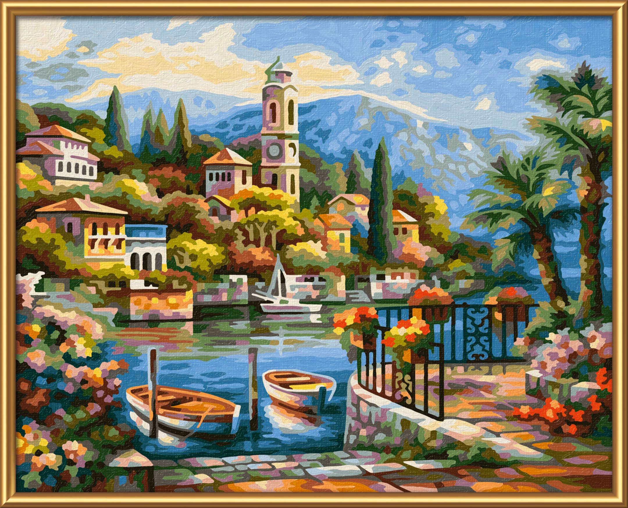 Schipper Mnz - Am Comer See - Mediterranes Landschaftsidyll Zum Ausmalen 609240798 Kunst, Malerei, Hütte, Haus, Wohnen