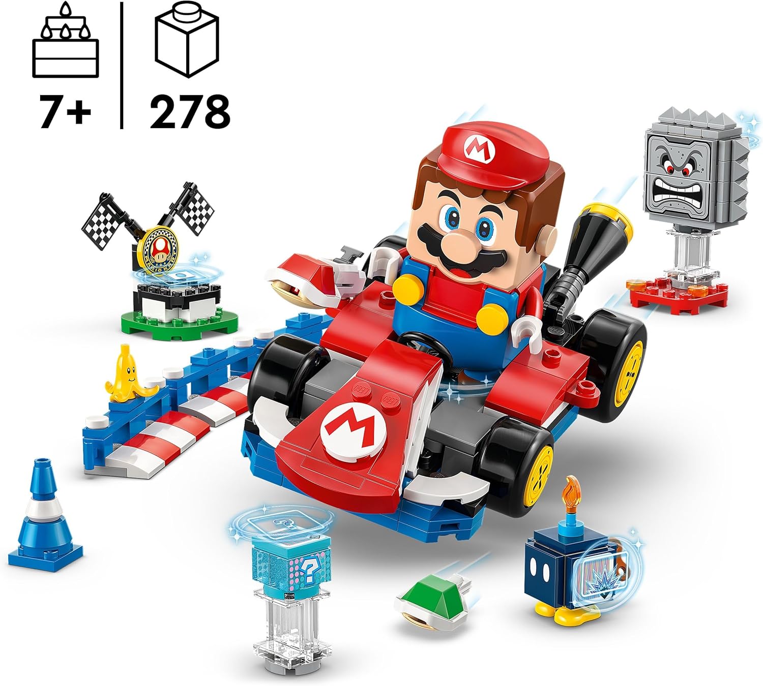 LEGO 76922 Speed Champions BMW M4 GT3 & BMW M Hybrid V8 Doppelset LEGO Speed Champions 76922 BMW M4 GT3 in Weiß und BMW M Hybrid V8 in Schwarz-Weiß mit zwei Rennfahrer-Minifiguren