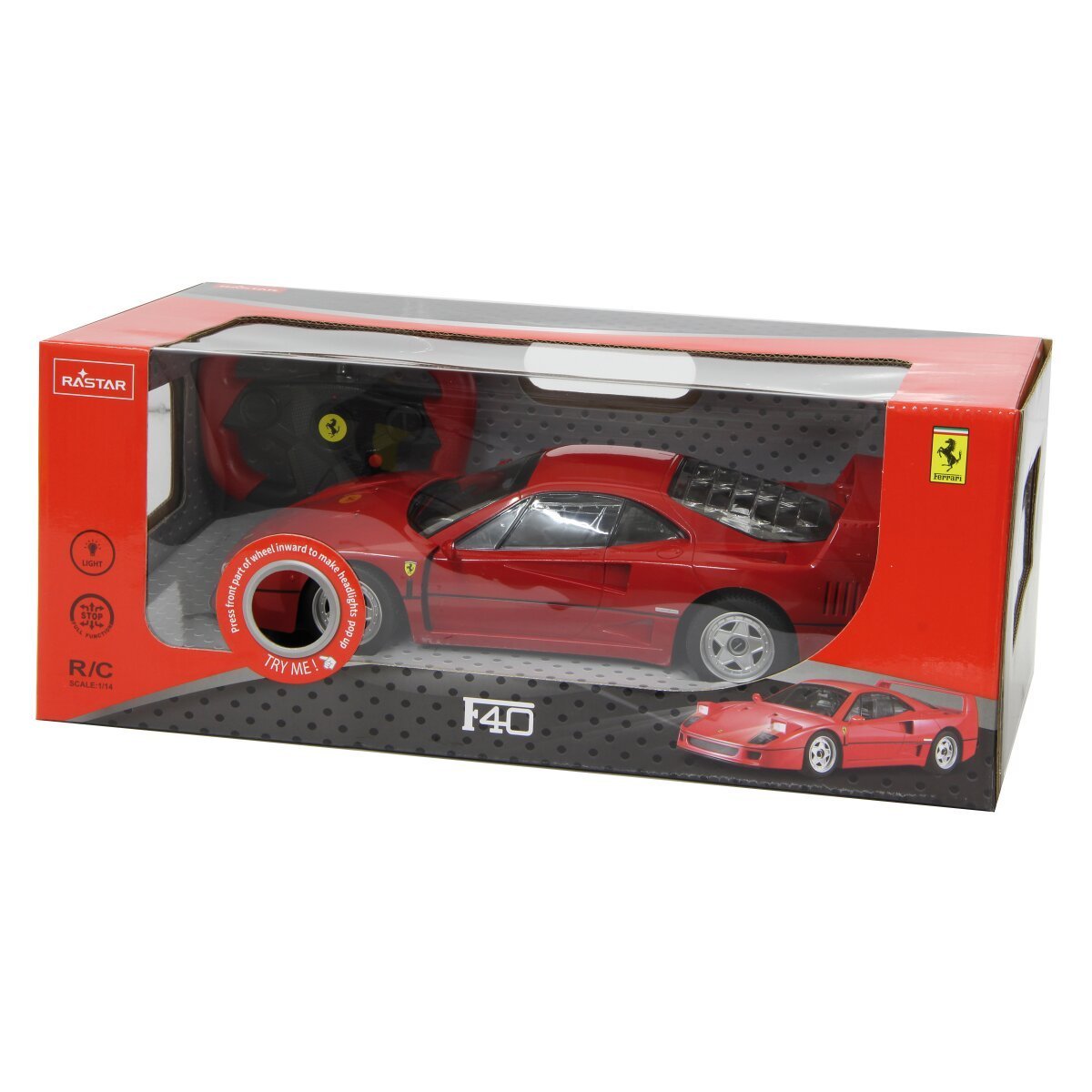 JAMARA Ferrari F40 1:14 rot 2,4GHz Klappscheinw. fernbedienbar ab 6 Jahren JAMARA Ferrari F40 1:14 rot 2,4GHz Klappscheinw. fernbedienbar ab 6 Jahren