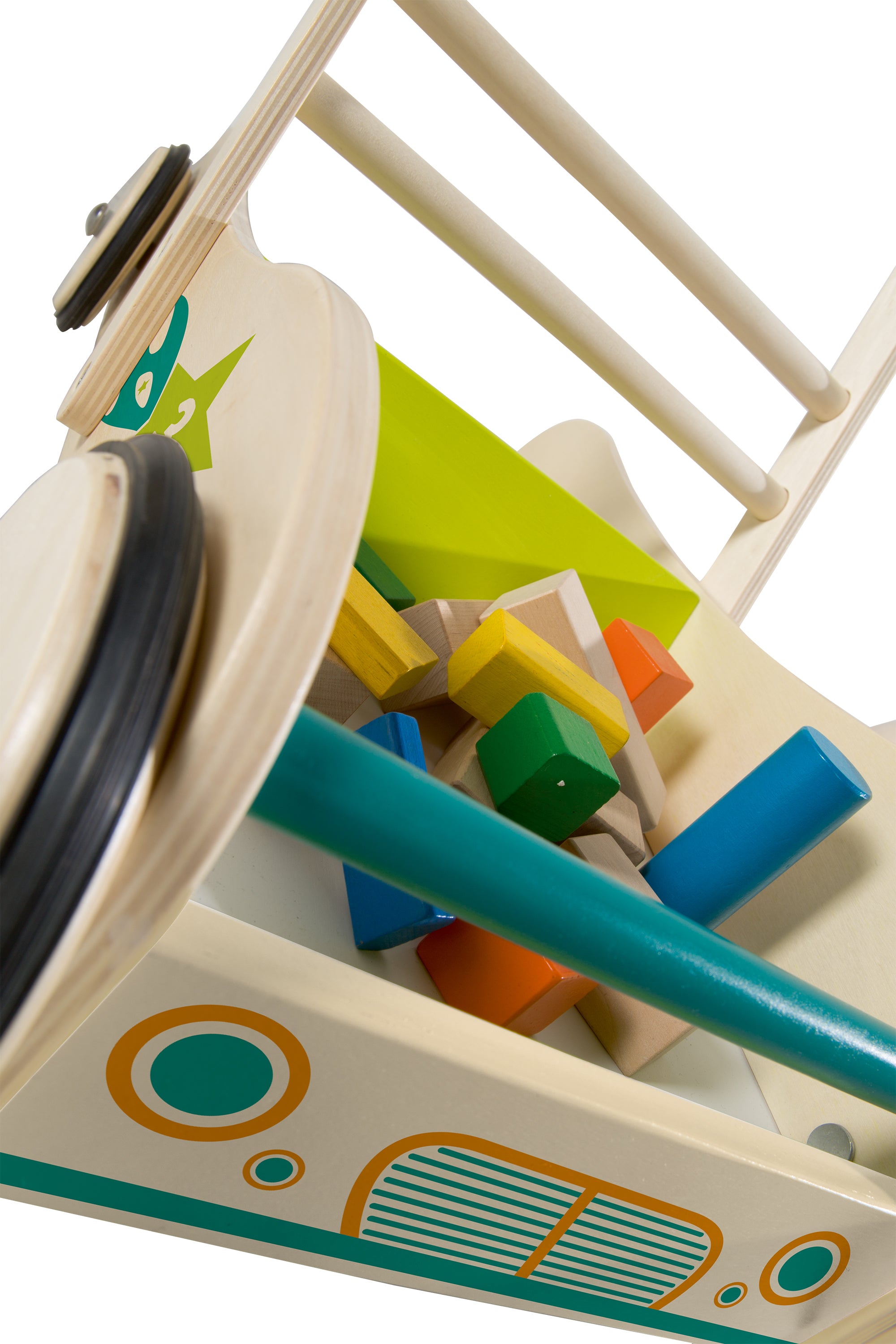 Roba 9753 Lauflernwagen mit Bremse natur lackiert – Spielen & Spaß - Produktbild 5