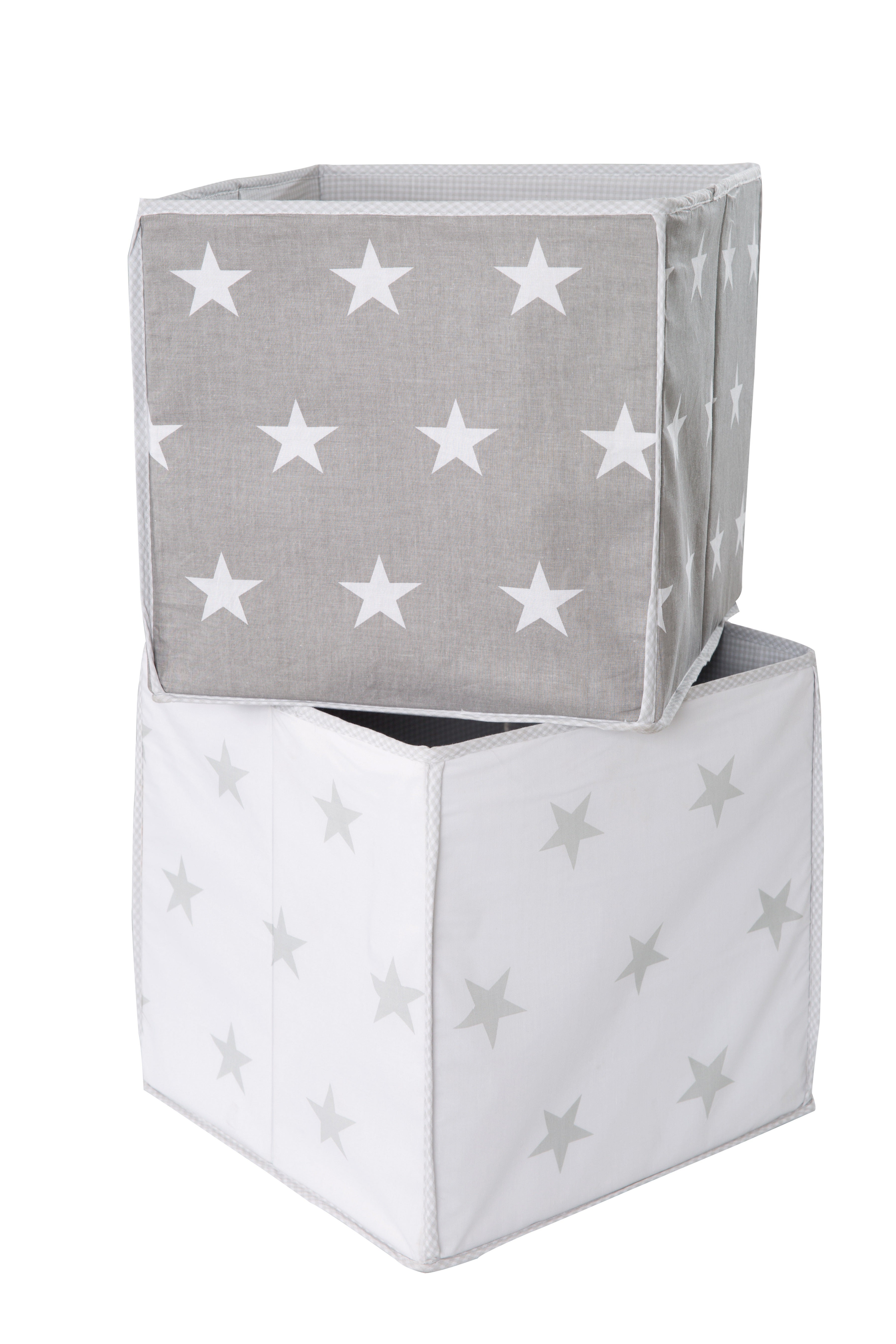 Roba 139100DGV190 Aufbewahrungsbox Little Stars dunkelgrau – Canvasboxen - Bild 1 Roba 139100DGV190 Aufbewahrungsbox Little Stars dunkelgrau – Canvasboxen - dunkelgrau - Canvasboxen - Produktbild 1