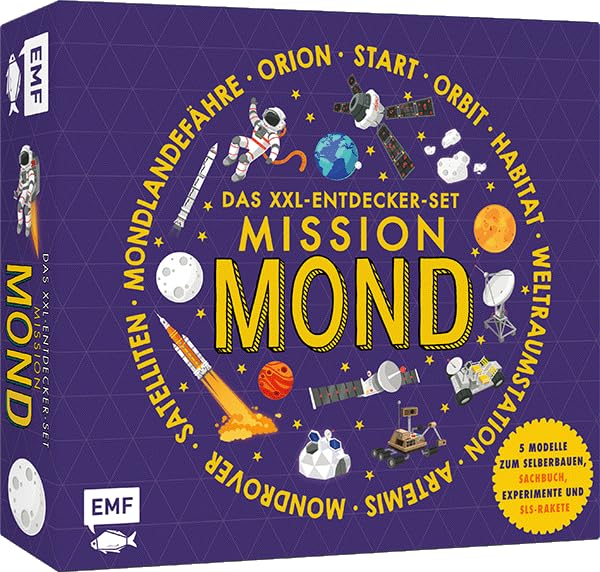 Das, XXL-Entdecker-Set, Mission, Mond:, 5, Modelle, zum, Selberbauen,, Sachbuch,, Experimente, und, Rakete Das XXL-Entdecker-Set Mission Mond: 5 Modelle zum Selberbauen, Sachbuch, Experimente und Rakete
