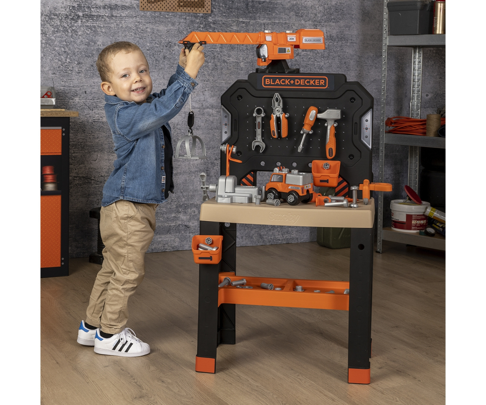 Smoby Smoby Black+Decker Werkbank mit Kran