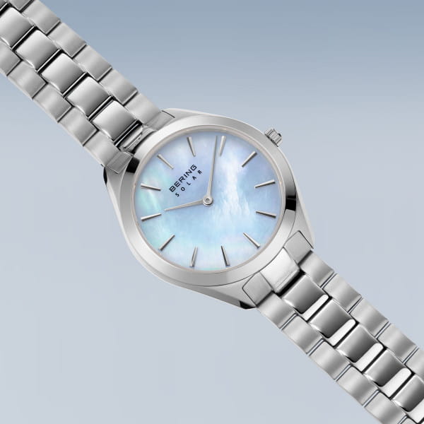 Bering 17331-707 Damenuhr, Edelstahl/Solar, Silber