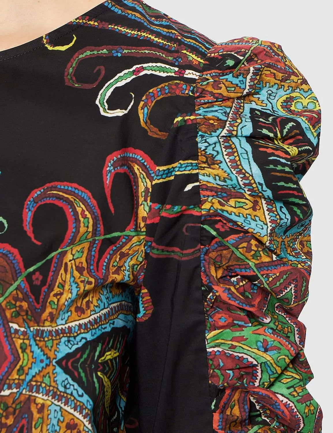 Desigual Damen Bluse „Ravvel“ by M. Christian Lacroix - Schwarz mit Muster 21WWBW242000 GR. M Desigual Damen Bluse „Ravvel“ by M. Christian Lacroix - Schwarz mit Muster 21WWBW242000 GR. M