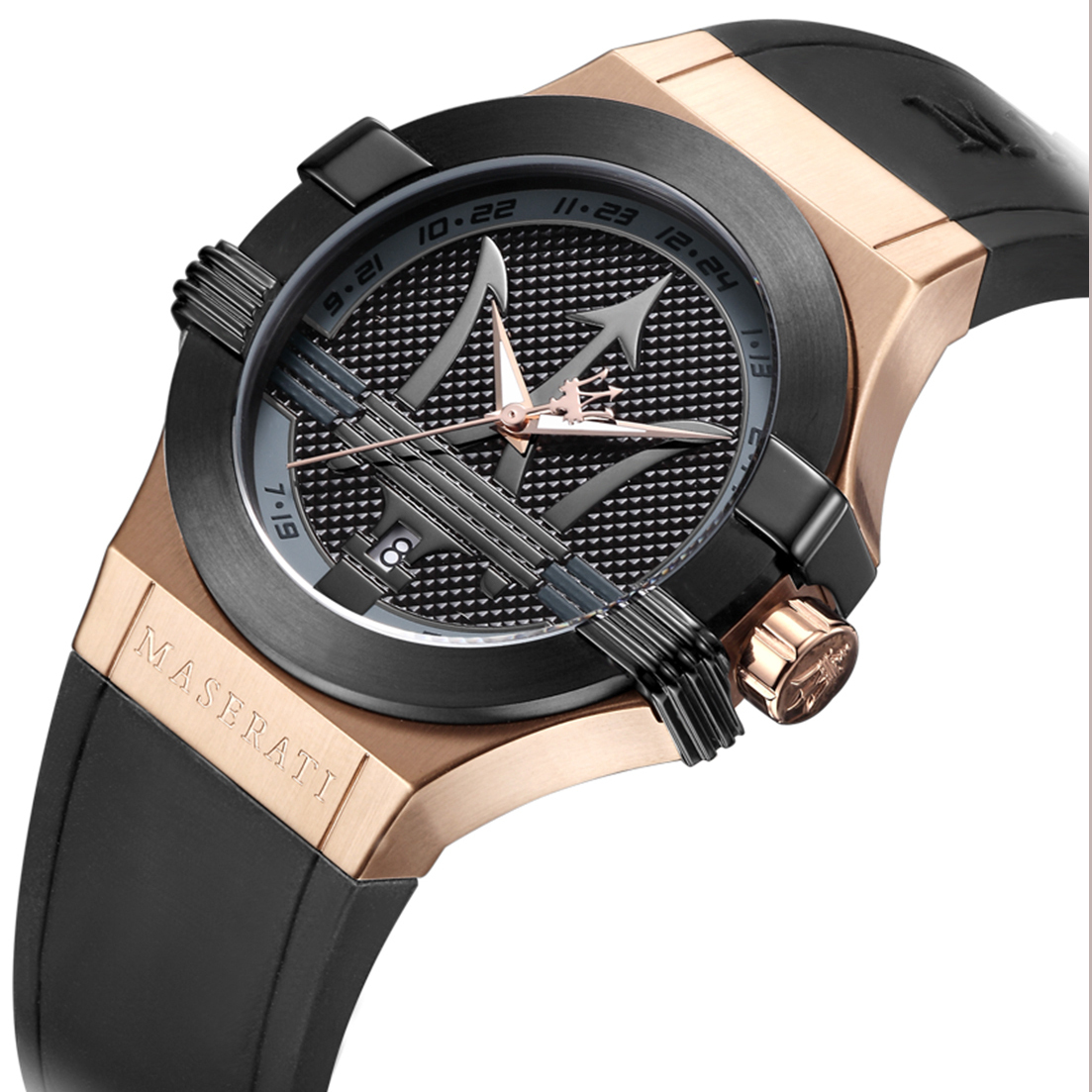 Maserati Potenza Herrenuhr Quarz 42mm Schwarz