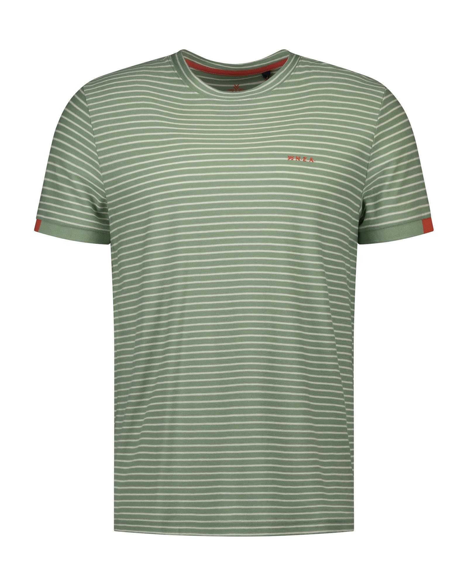 NZA 26CN730MG T-Shirt - Grün Gestreift