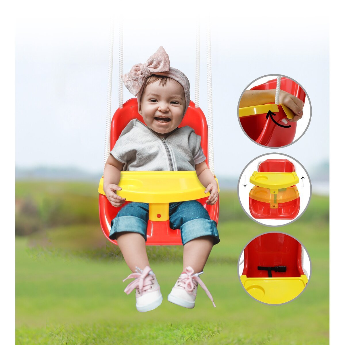 JAMARA Babyschaukel Comfort Swing rot 2in1 ab 10 Monaten JAMARA Babyschaukel Comfort Swing rot 2in1 ab 10 Monaten