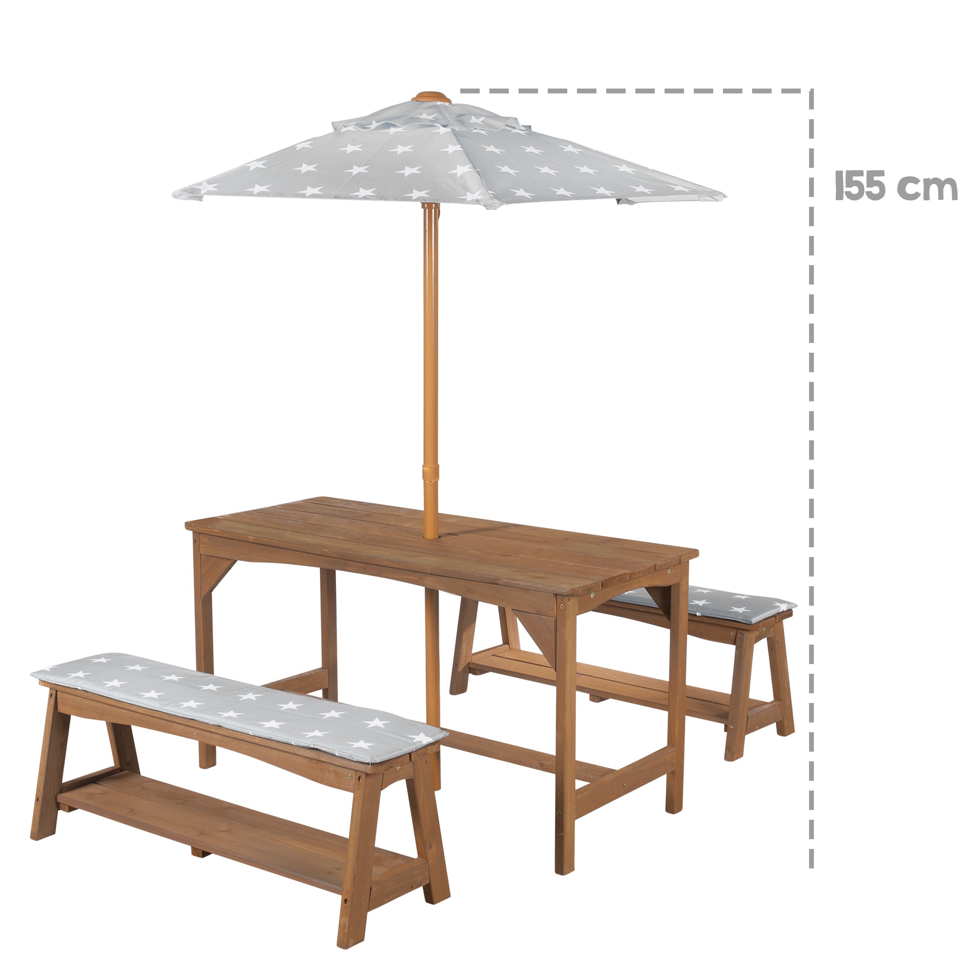Roba 456030TEV190 Kindersitzgruppe mit auflage, Schirm teakholz farben – Outdoor + - Bild 7 Roba 456030TEV190 Kindersitzgruppe mit auflage, Schirm teakholz farben – Outdoor + - Produktbild 7