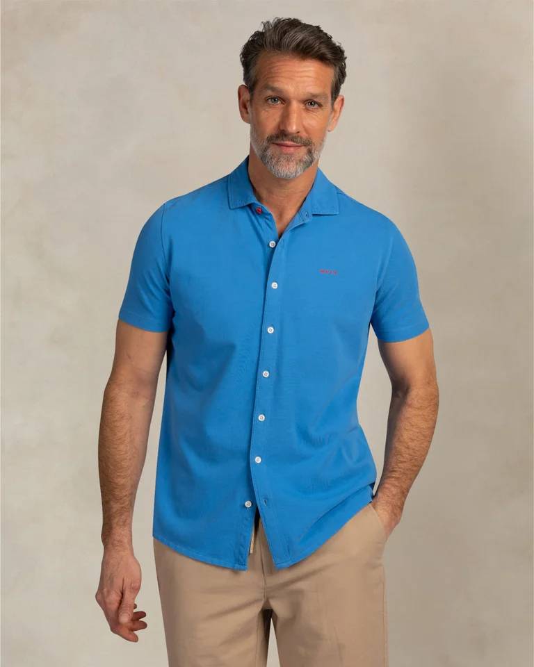 NZA 26CN590SSB/XL Hemd - Kurzarm / Marineblau - XL