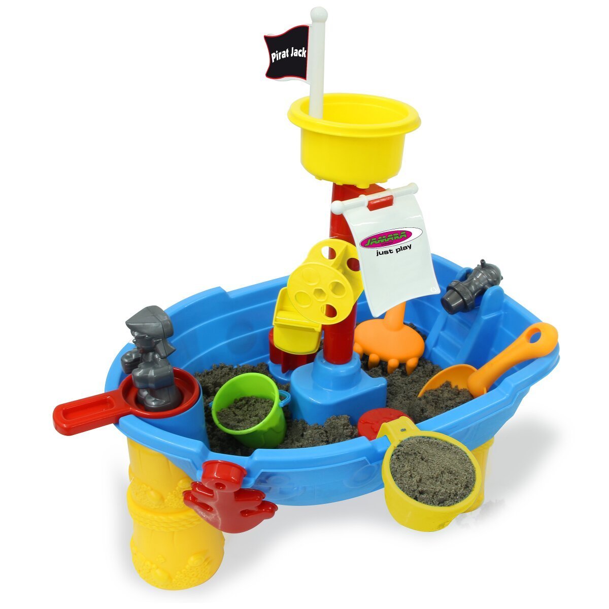 JAMARA Sand- und Wasserspieltisch Pirat Jack 21 Teile ab 24 Monaten