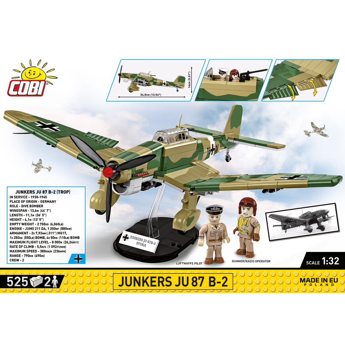 COBI 5748 - Junkers JU 87 B-2 SCALE 1:32 - Bild 4 COBI 5748 - Junkers JU 87 B-2 SCALE 1:32 - Bild 4