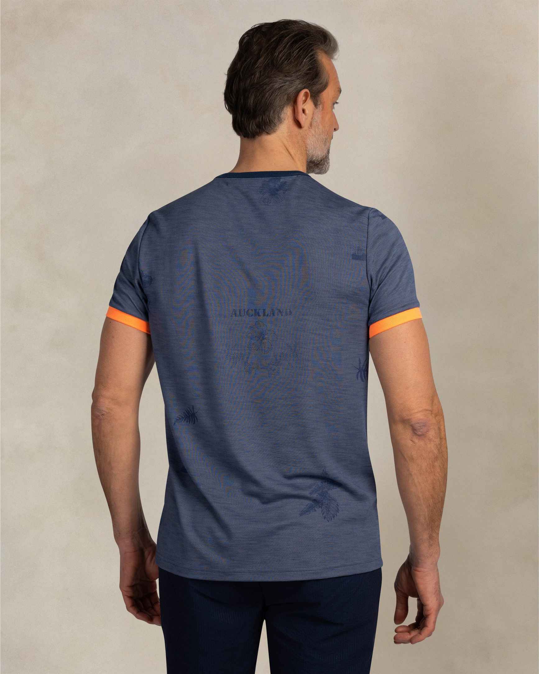 NZA 26CN741NS T-Shirt - Blau / Farn-print - Bild 3