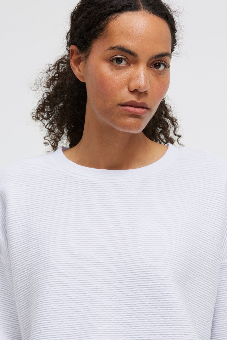 SENSES Strukturiertes Kurzarm-Sweatshirt SO:Y opticwhite SENSES Strukturiertes Kurzarm-Sweatshirt SO:Y opticwhite