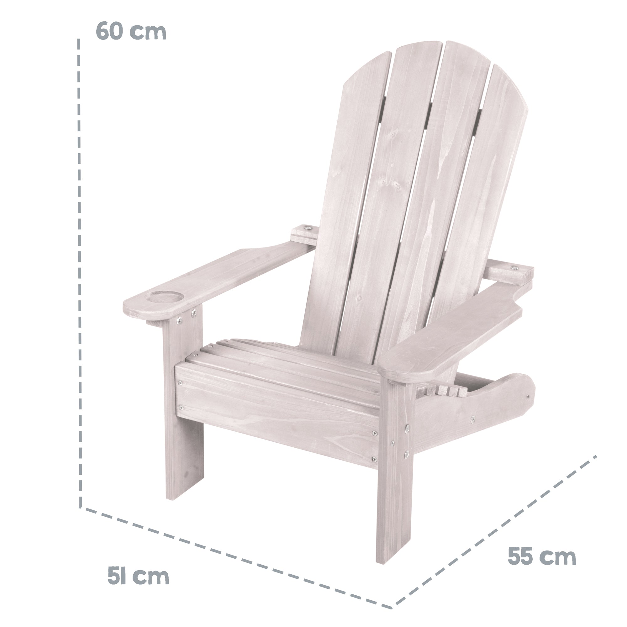 Roba 457006GA Outdoorstuhl "Deck Chair" grau – Outdoor FSC - Bild 6 Roba 457006GA Outdoorstuhl "Deck Chair" grau – Outdoor FSC - Produktbild 6