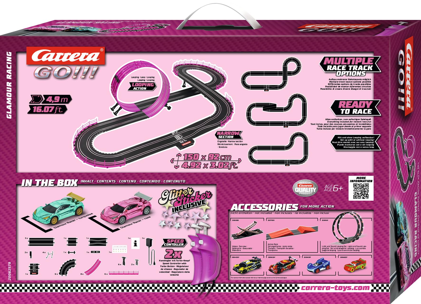 Carrera GO!!! Glamour Racing Rennbahn ab 6 Jahren 20062579 Elektronik, Hardware