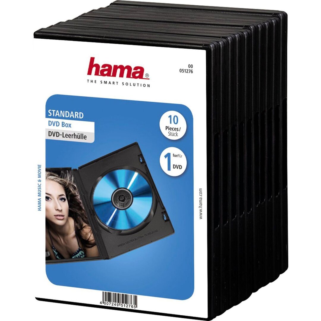 Hama DVD-LEERH. 10 St 51276 Hama, DVD-LEERH., 10, St, 51276, Person, Festplatte, Gesicht, Kopf