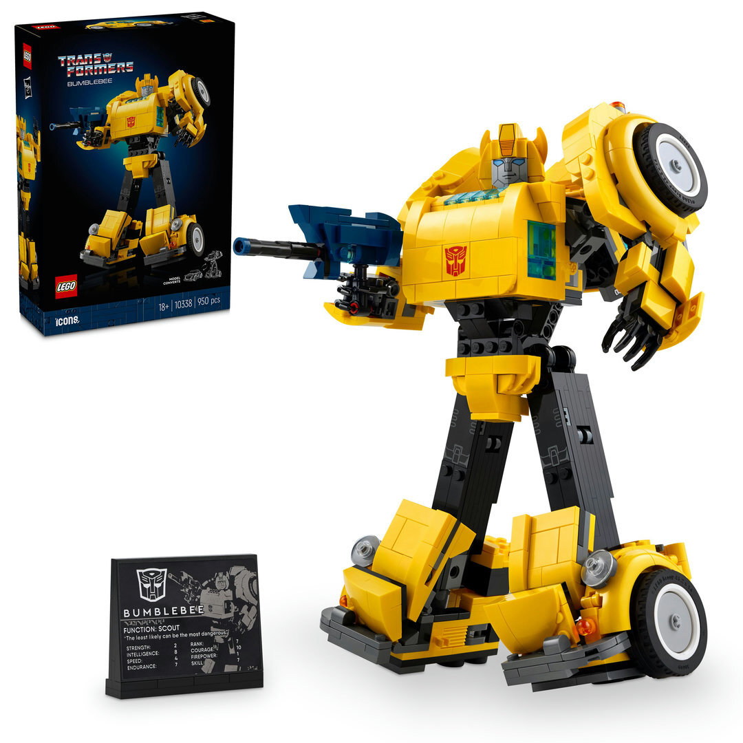 LEGO® Icons Transformers Bumblebee 10338 Spielzeug, Roboter, Apidae, Wirbellose, Hummel