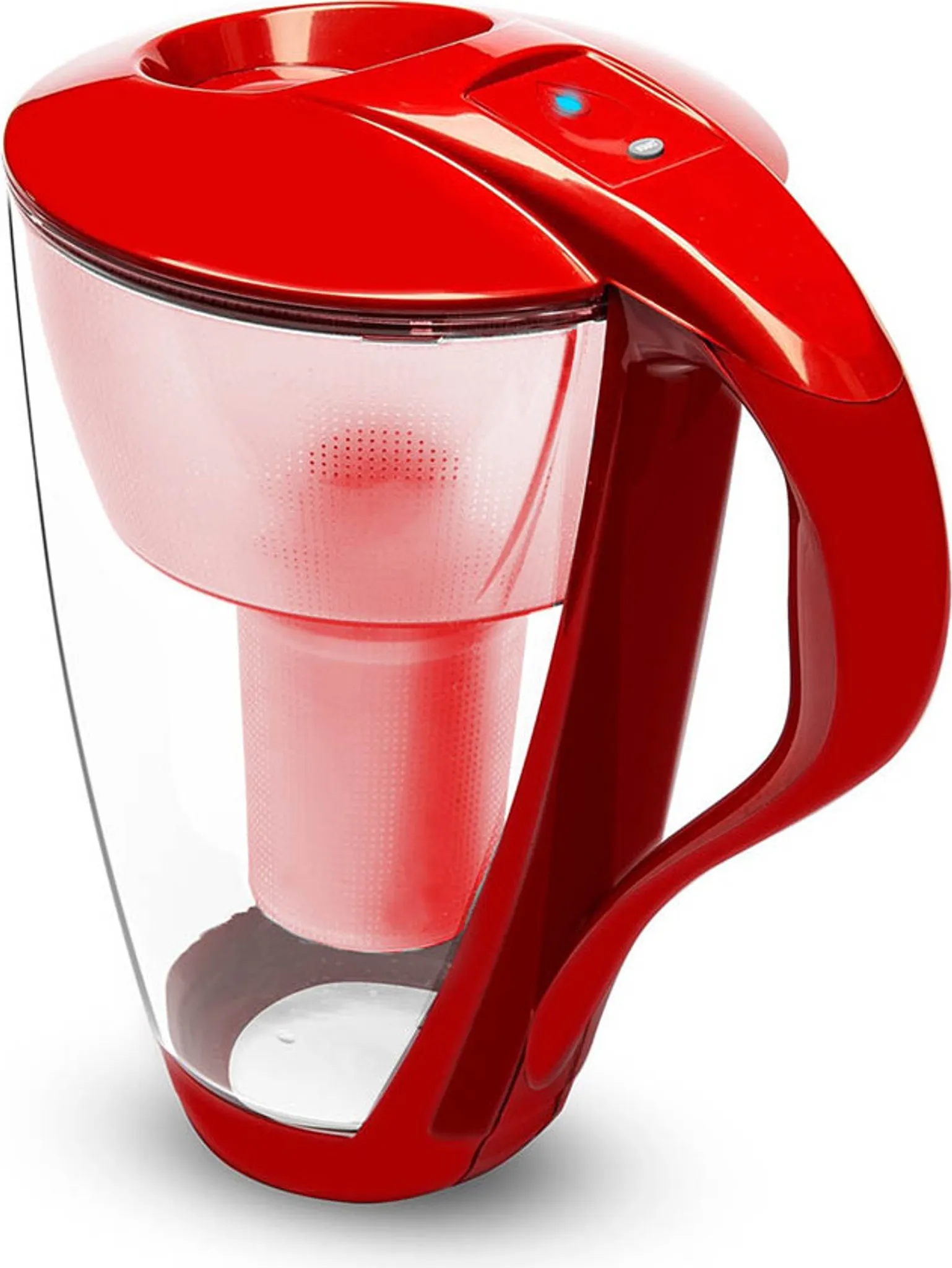 PEARLCO 235019 Glas-Wasserfilter inkl. 1 Kartusche Rot