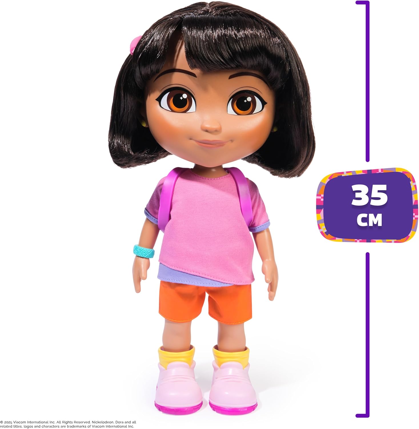 Dora the Explorer Best Friend Puppe von Spin Master Dora the Explorer Best Friend Puppe Weiche Stoffpuppe mit braunen Haaren, rosa Oberteil und orangefarbener Hose