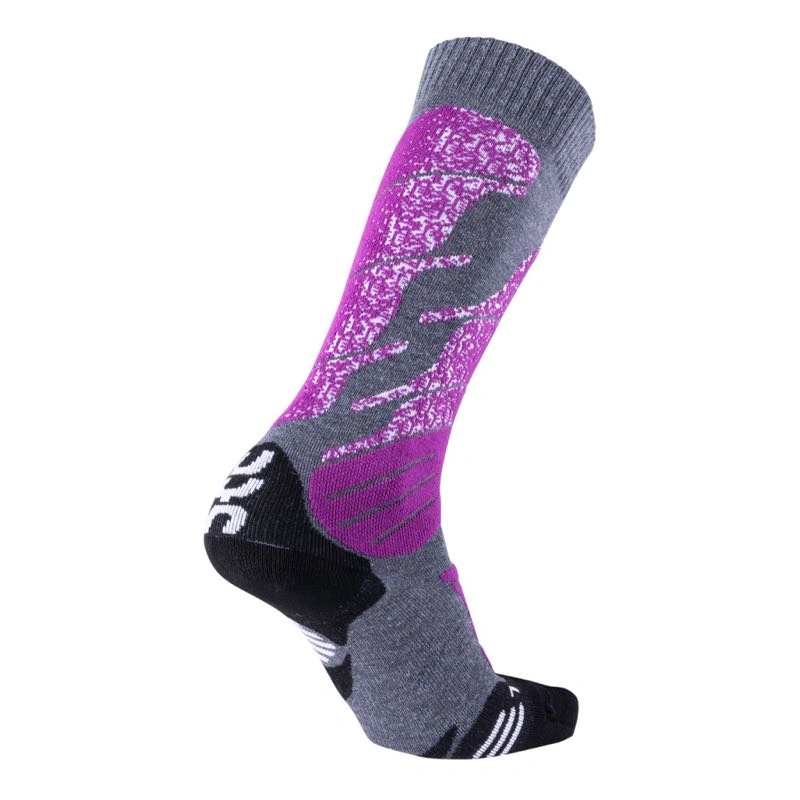 UYN Damen Skisocken All Mountain S100042G944 - Mittelgrau Melange/Lila GR. 35/36 UYN Damen Skisocken All Mountain S100042G944 - Mittelgrau Melange/Lila GR. 35/36