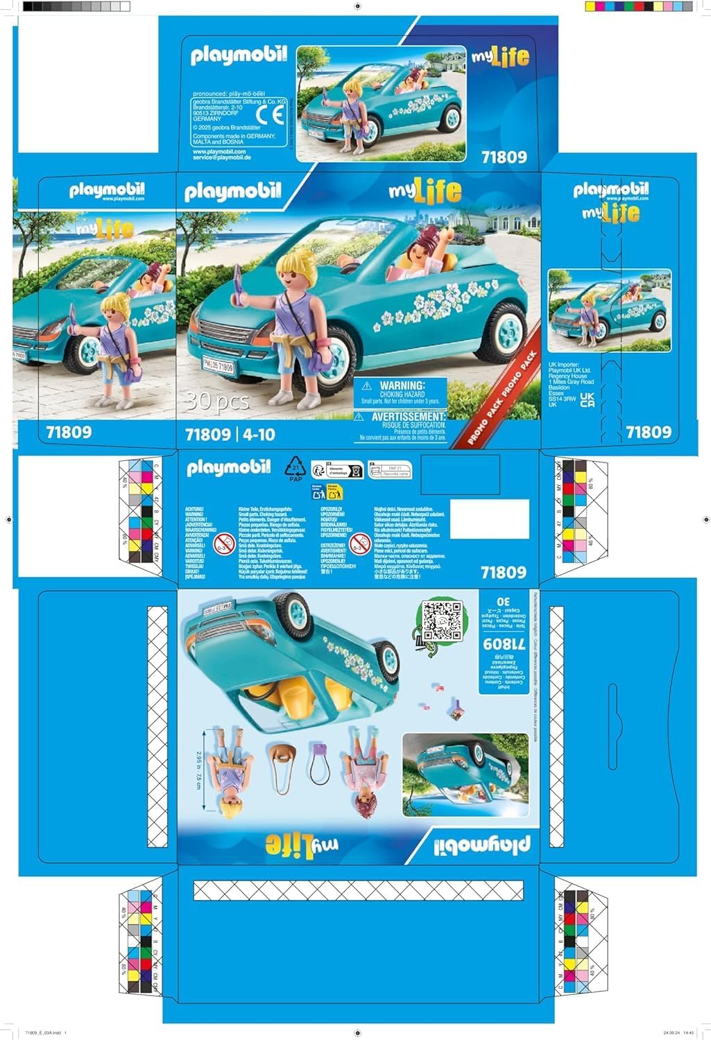 PLAYMOBIL 71809 Cabrioausflug Werbung, Plakat, Person, Auto, Fahrzeug