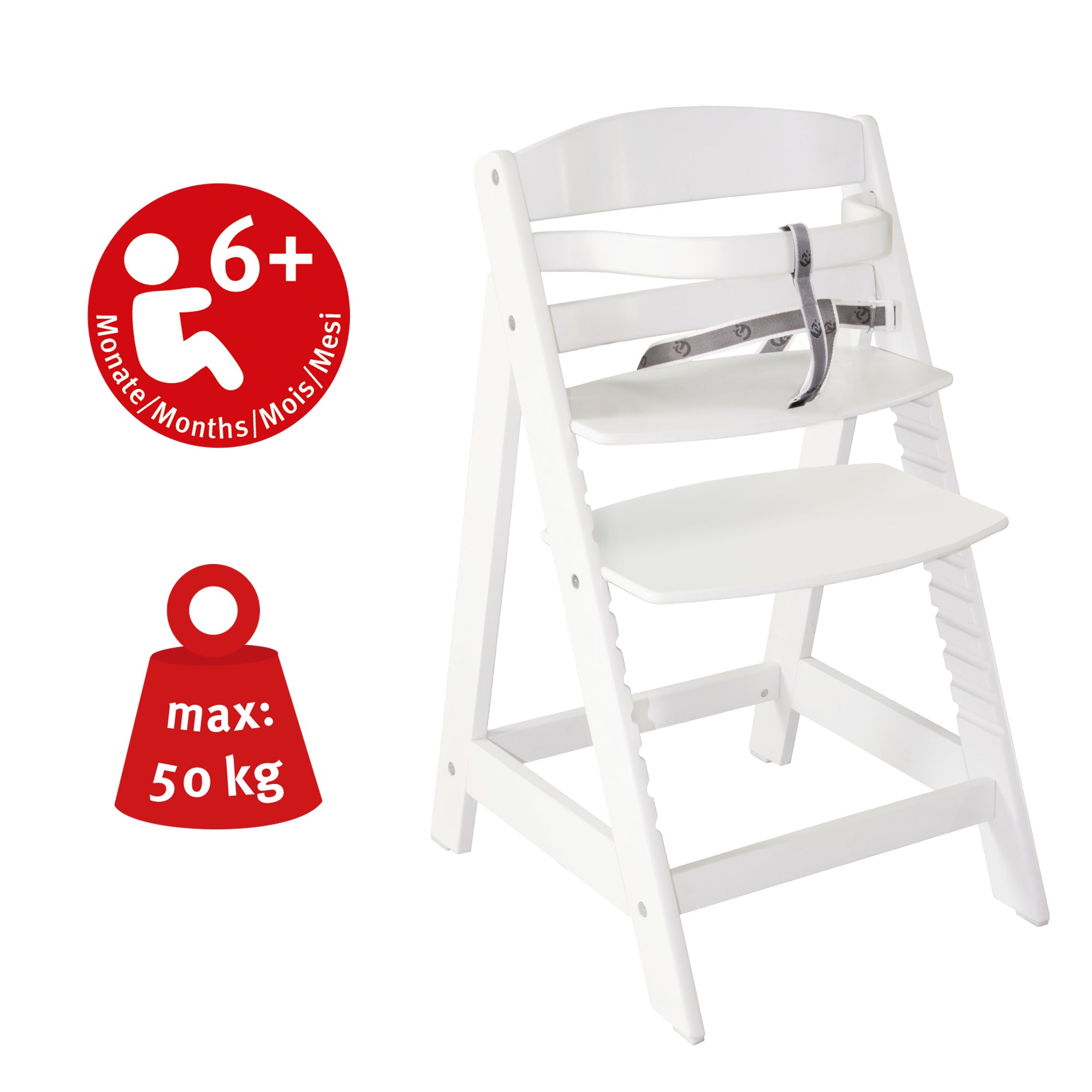 Roba 7562WV2301 Set Sit Up III + Sitzverkleinerer grau weiß – Hochstuhl - Produktbild 7