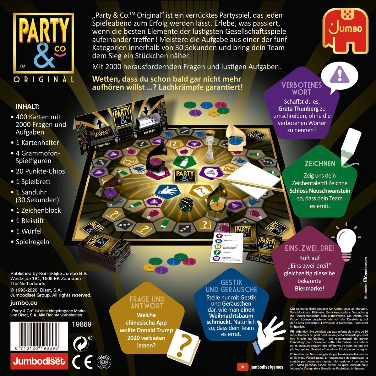 Party & Co. Original - Jumbo Spiele - JUMBO 19869 Produktfoto - Jumbo Spiele - Party & Co. Original - Modell JUMBO 19869 Produktbild fuer Online-Shop